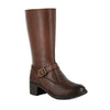 Tsonga Bobedi Leather Block Heel Long Boot - Sable Relaxa