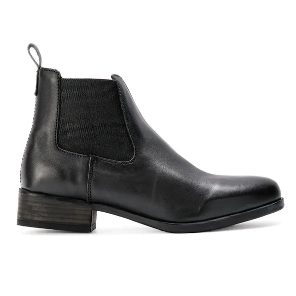 Tsonga Ennedi Gusset Ankle Leather Boot - Black Relaxa
