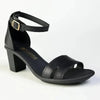 Tsonga Ghardaia Leather Block Heel Sandal - Black