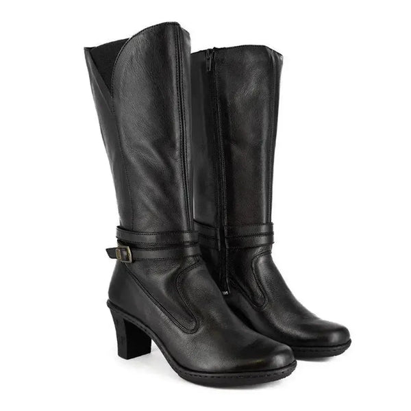 Tsonga Inkumbula Mid-Calf Leather Boot - Black