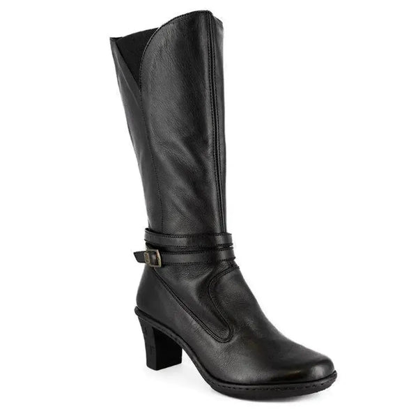 Tsonga Inkumbula Mid-Calf Leather Boot - Black