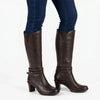 Tsonga Inkumbula Mid-Calf Leather Boot - Choc