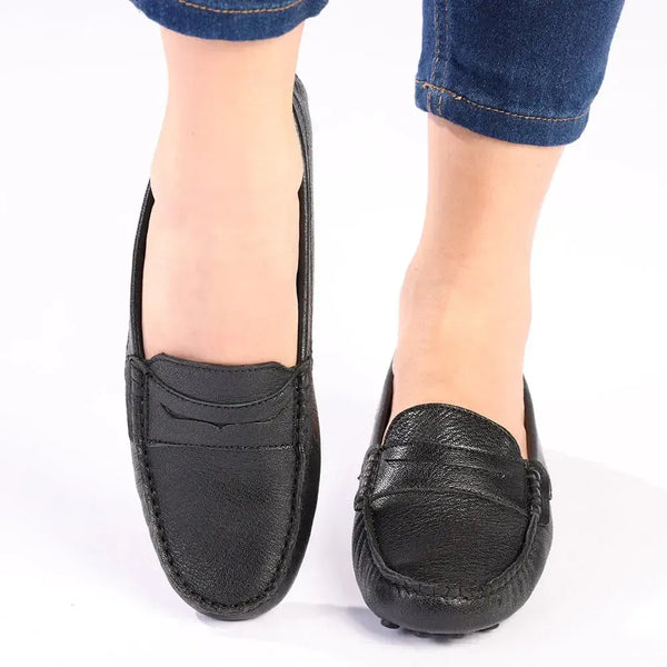Tsonga Jozini Leather Moccasin - Black
