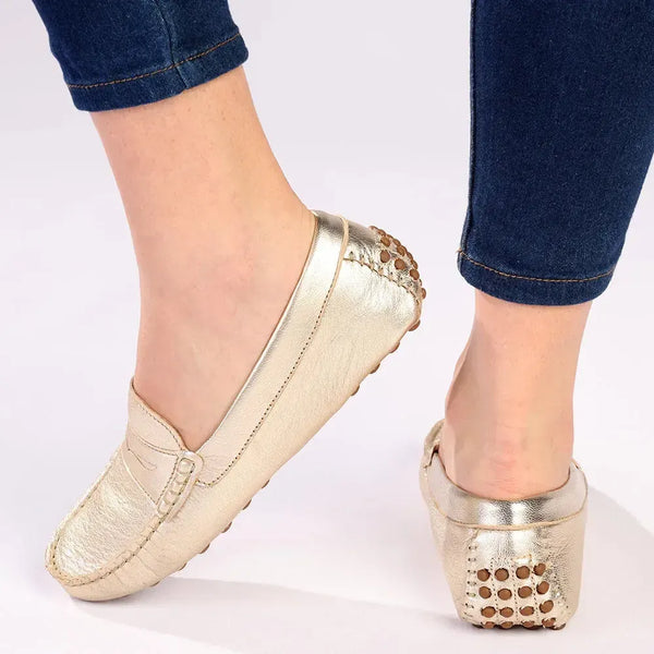 Tsonga Jozini Leather Moccasin - Platino