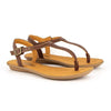 Tsonga Khuthaza Leather T-Bar Sandals - Cafe Brown