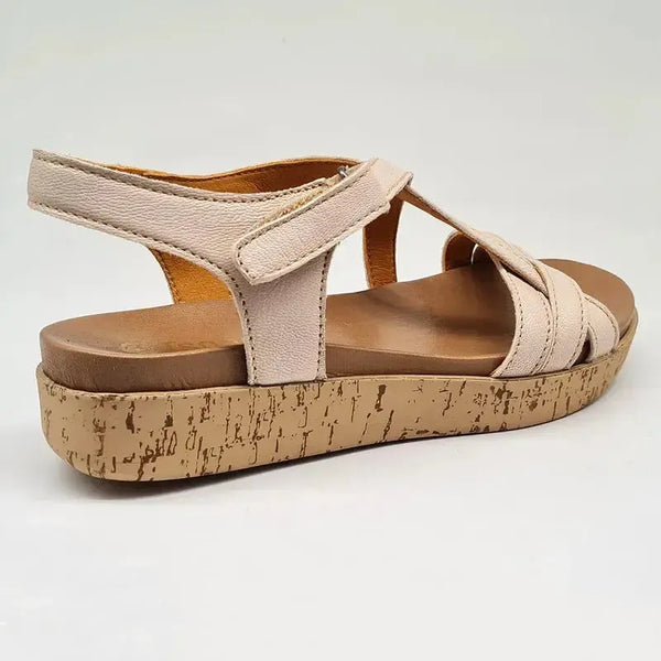 Tsonga Lunda Leather Slingback Sandal - Cream