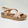 Tsonga Lunda Leather Slingback Sandal - Cream