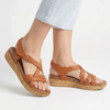 Tsonga Lunda Leather Slingback Sandal - Oak