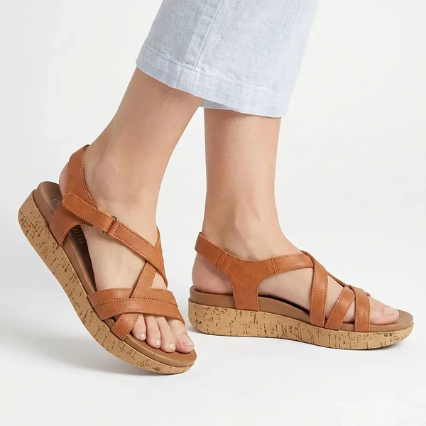 Tsonga Lunda Leather Slingback Sandal - Oak
