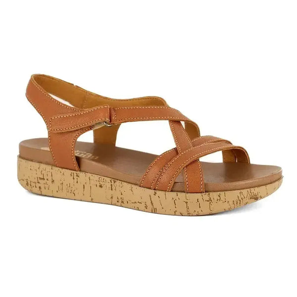 Tsonga Lunda Leather Slingback Sandal - Oak