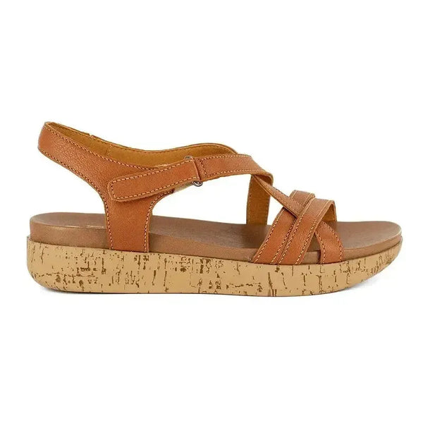 Tsonga Lunda Leather Slingback Sandal - Oak