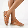 Tsonga Makuleni 3 Strap Leather Sandal With Velcro - Cakak Oak
