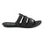 Tsonga Maroua 3 Strap Leather Push In Sandal - Black
