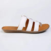 Tsonga Maroua 3 Strap Leather Push In Sandal - White