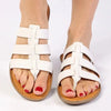 Tsonga Maroua 3 Strap Leather Push In Sandal - White
