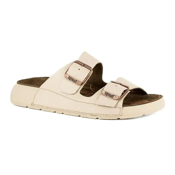 Tsonga Masego Leather Footbed Sandal - Cream