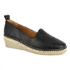 Tsonga Mfifa Leather Closed Toe Wedge - Cayak Black