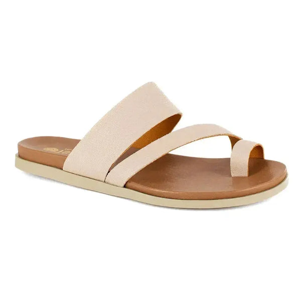 Tsonga Ningizimu Toe Loop Leather Sandals - Cream