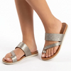 Tsonga Ningizimu Toe Loop Leather Sandals - Silver