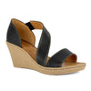 Tsonga Nompempe Leather Wedge Sandal - Black