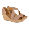 Tsonga Nompempe Leather Wedge Sandal - Timber