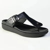 Tsonga Olufemi T-Bar Footbed Sandal with Buckle - Black