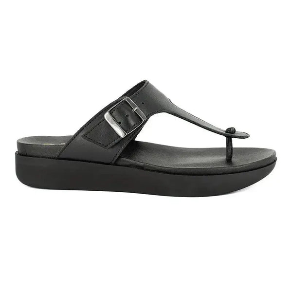 Tsonga Olufemi T-Bar Footbed Sandal with Buckle - Black