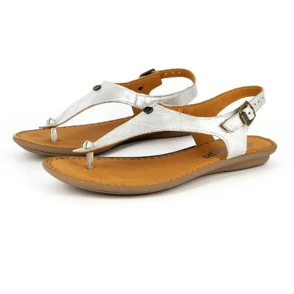 Tsonga Ovaroli Leather Thong Sandals - Steel Brio