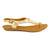 Tsonga Ovaroli T Bar Leather Slingback Sandal - Gold Foil