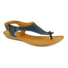 Tsonga Ovaroli T Bar Leather Slingback Sandal - Navy