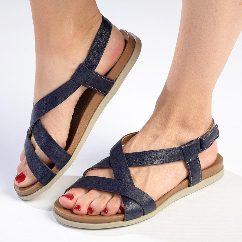 Tsonga Sadani Leather Sandals Navy