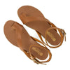 Tsonga Ugalonci Toe Loop Leather Ankle Tie Sandals - Hazel