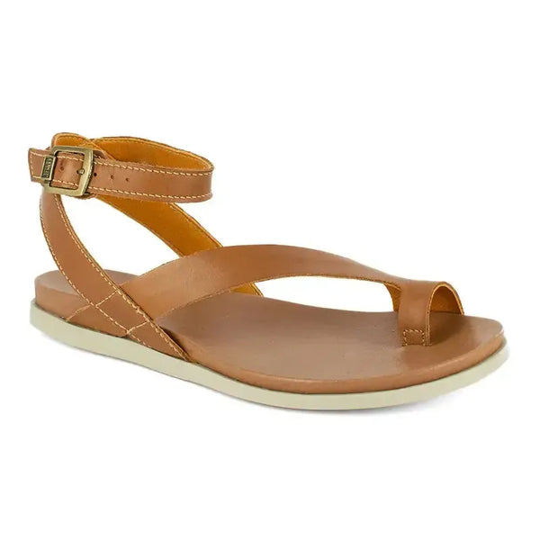 Tsonga Ugalonci Toe Loop Leather Ankle Tie Sandals - Hazel
