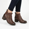 Tsonga Zibalo Buckle Trim Leather Bootie - Sable Relaxa