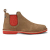 Veldskoen Chelsea Leather Pinotage - Red Sole/Tan Grain Suede