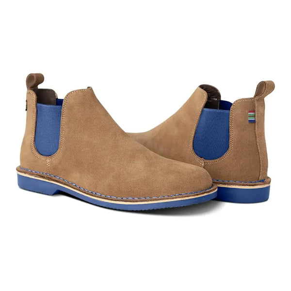 Veldskoen Leather Chelsea J Bay - Blue Sole / Grain Suede