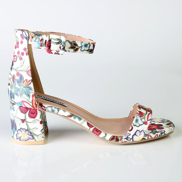 Madison Amira Heel - White Floral