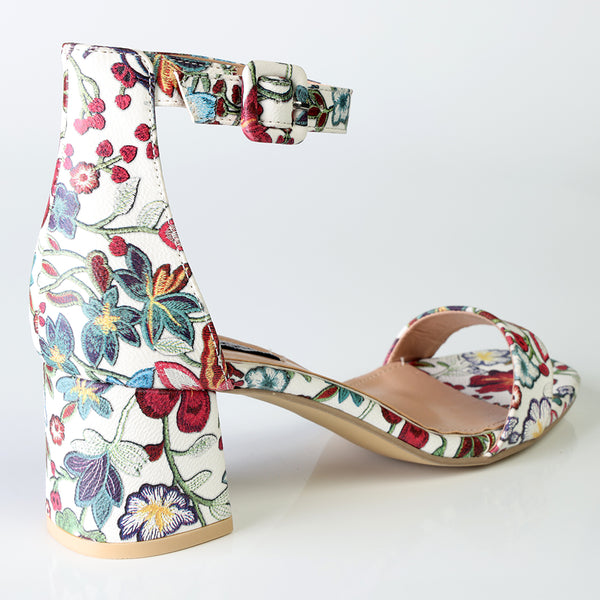 Madison Amira Heel - White Floral