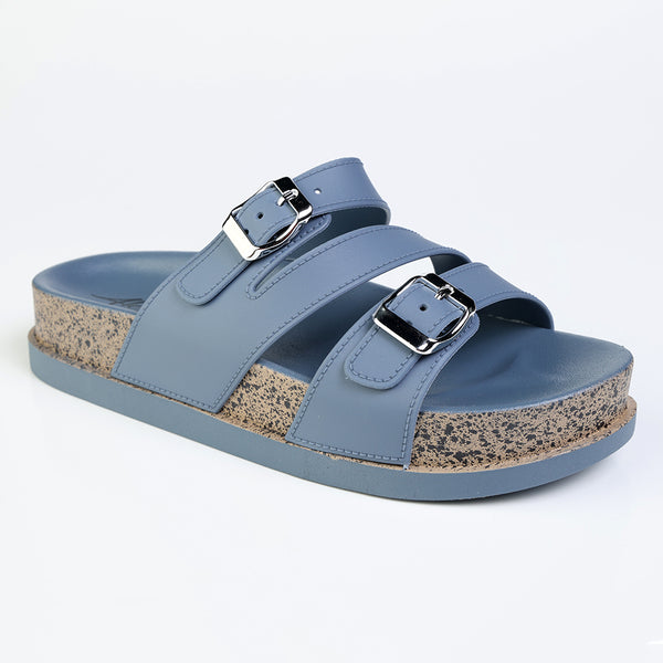 Alessio Asymetric 3 Strap - Petrol Blue