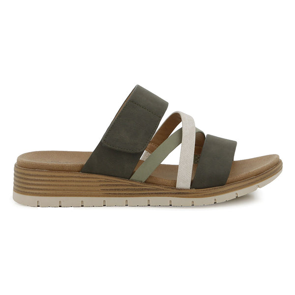 Soft Style by Hush Puppies Carmen Sandal - Khaki Multi
