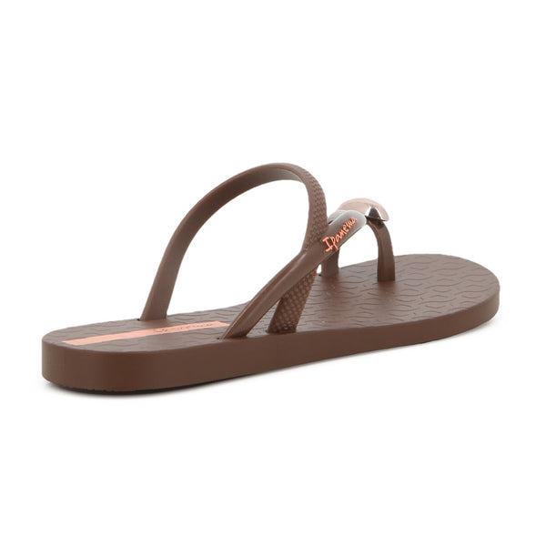 Ipanema Glam Toe Ring Sandal - Brown/Rose Gold