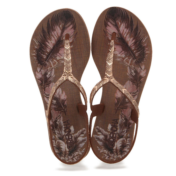 Grendha Amor Em Flor Sandal - Brown