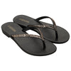 Grendha Amor Em Flor Thong Sandal - Black Glitter