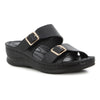 Pierre Cardin Twin Buckle Sandals - Black