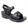 Alessio Metal Trim Sandals - Black