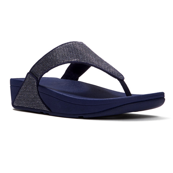 Fit Flop Lulu Textured Glitzy Sandal - Nightfall Blue