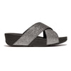 Fit Flop Lulu Glitterdust Cross Slides Sandal - Pewter