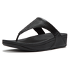 Fit Flop Lulu Toe Post Snake Sandal - Black
