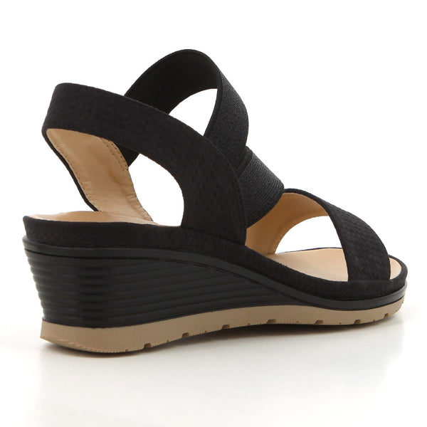 Soft Style By Hush Puppies Promise Wedge Sandals - Black