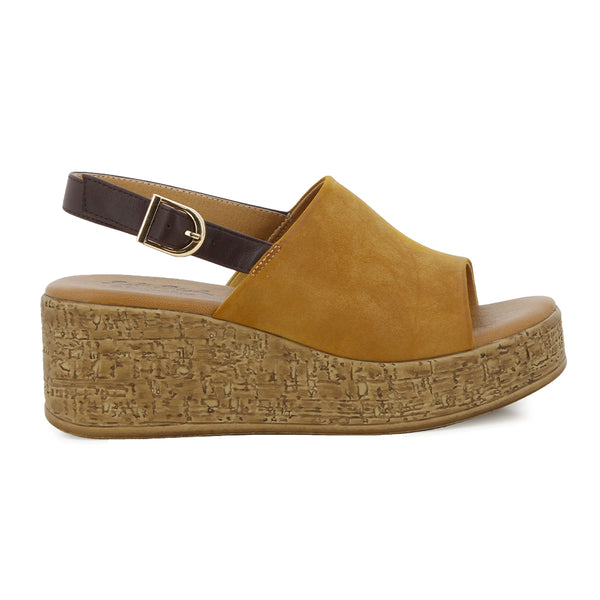 Soft Style By Hush Puppies Nobu Wedge Sandal -Yellow
